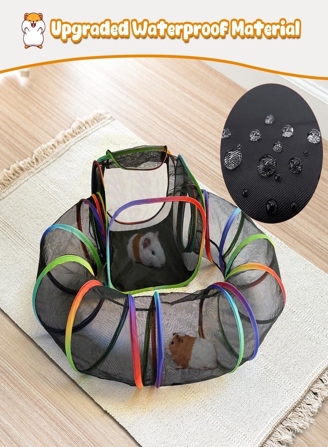 TIKIWIK Guinea Pig Playpen with Tunnel, Rainbow Playpen with 98.4" Extended Tube & Open Side, Rabbit Playpen for Bunny, Hamster, Ferret, Chinchilla, Chickens & Small Animals to Play Indoor or Outdoor - Image 4